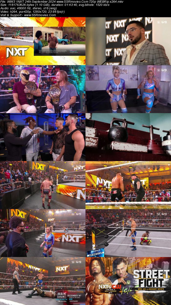 WWE NXT 24th September 2024 720p 480p WEBRip x264 Watch and Download