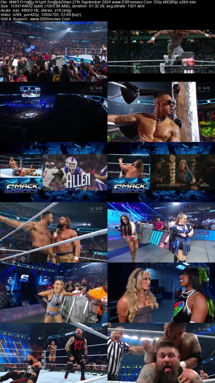 WWE Friday Night SmackDown 27th September 2024 1080p 720p 480p WEBRip x264 Watch and Download