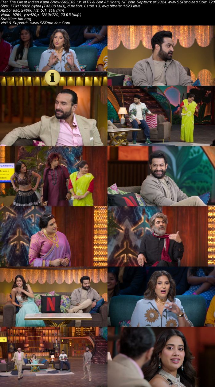 The Great Indian Kapil Show S02E02 (Jr. NTR & Saif Ali Khan) NF 28th September 2024 1080p 720p 480p WEB-DL x264 ESubs Watch and Download