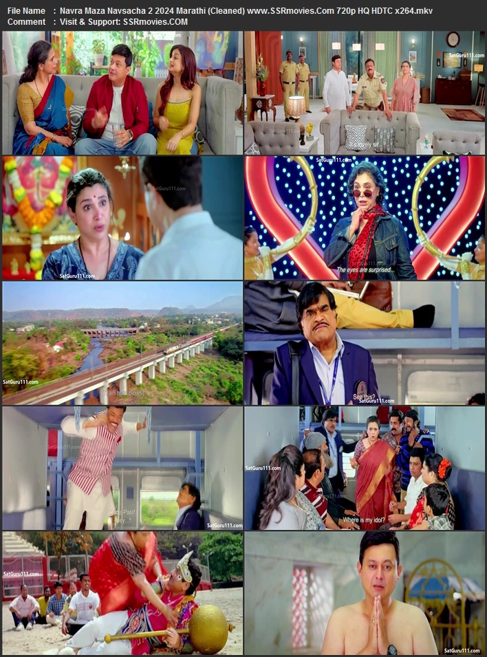 Navra Maza Navsacha 2 2024 Marathi (Cleaned) 1080p 720p 480p HQ HDTC x264 ESubs Full Movie Download