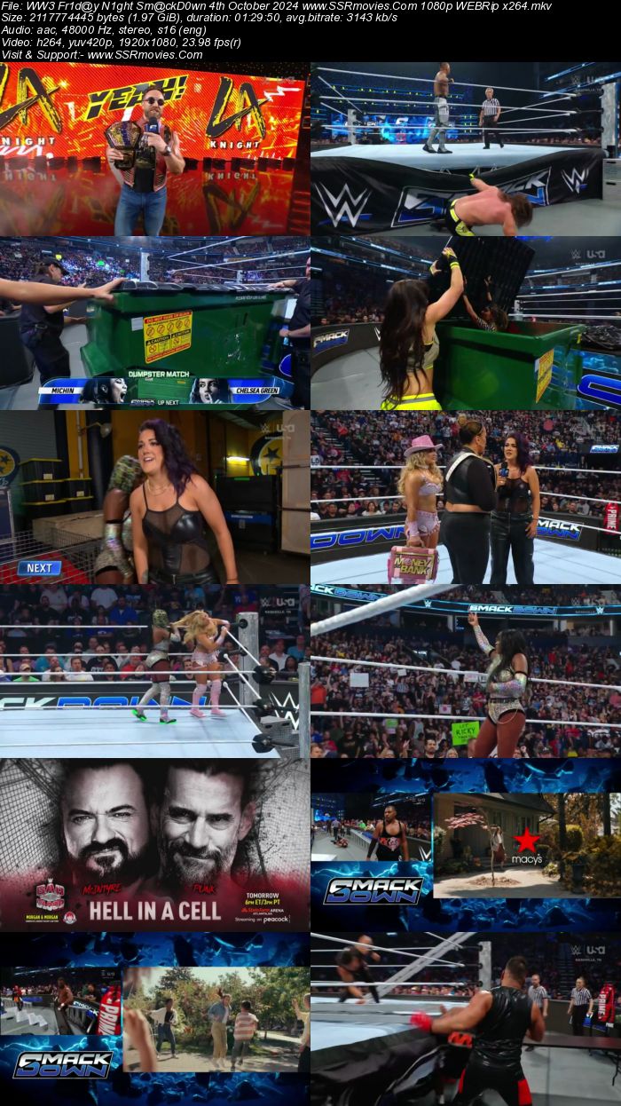 WWE Friday Night SmackDown 4th October 2024 1080p 720p 480p WEBRip x264 Watch and Download