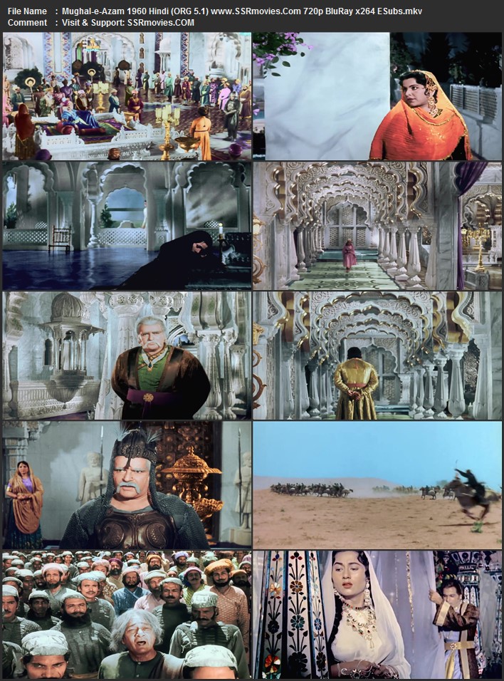 Mughal-E-Azam 1960 Hindi 1080p 720p 480p BluRay x264 ESubs Full Movie Download