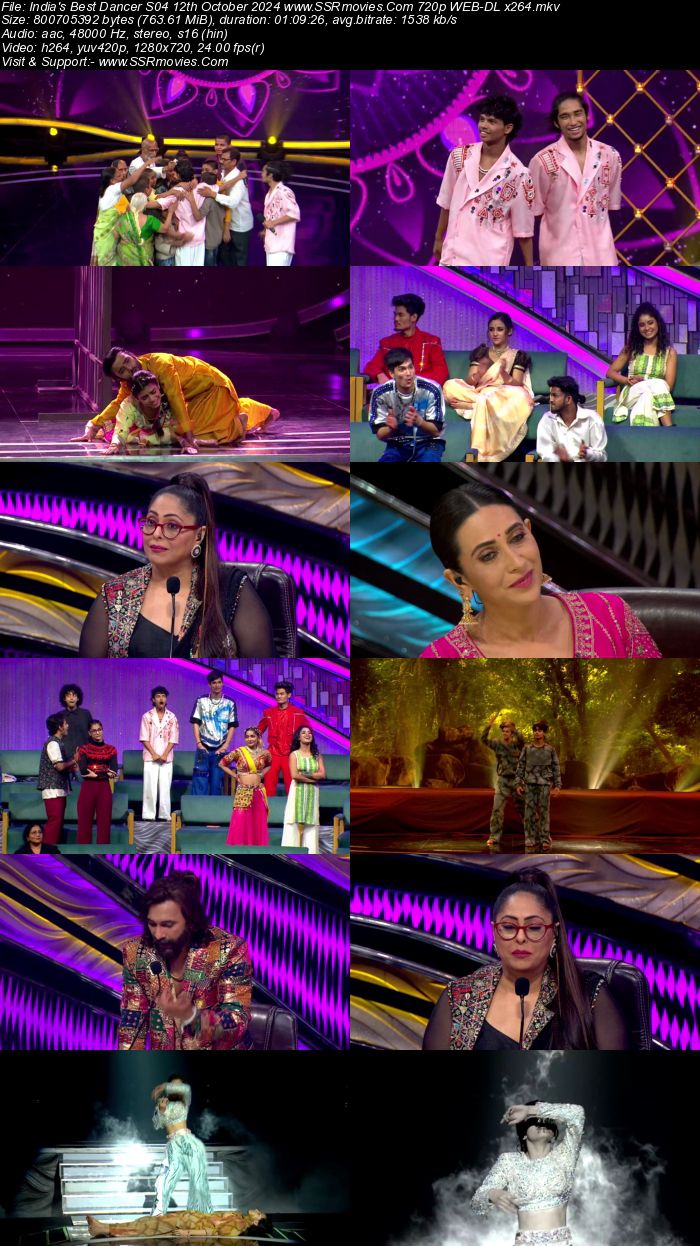 India's Best Dancer S04 12th October 2024 720p 480p WEB-DL x264 Watch and Download