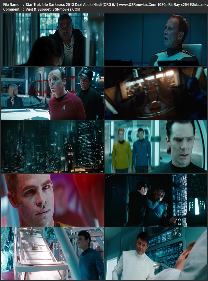 Star Trek Into Darkness 2013 Dual Audio Hindi (ORG 5.1) 1080p 720p 480p BluRay x264 ESubs Full Movie Download