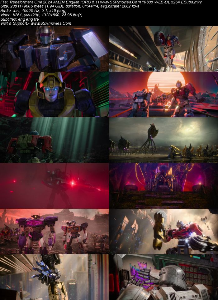 Transformers One 2024 English (ORG 5.1) 1080p 720p 480p WEB-DL x264 ESubs Full Movie Download