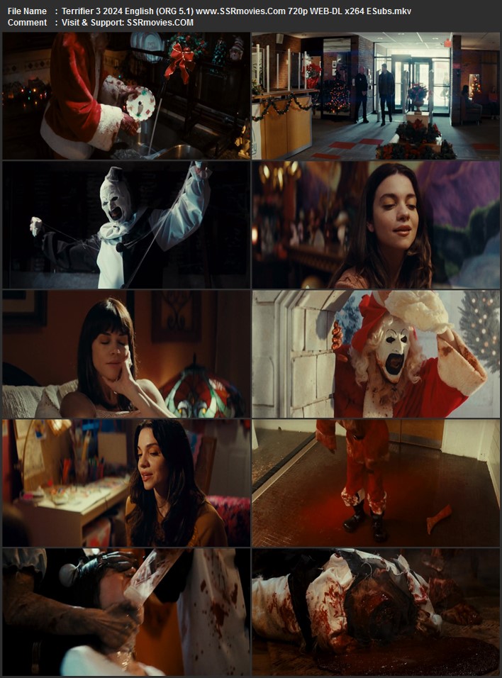 Terrifier 3 2024 English 1080p 720p 480p WEB-DL x264 ESubs Full Movie Download