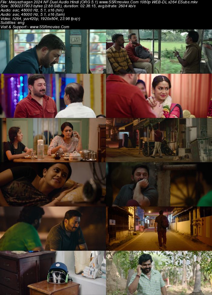 Meiyazhagan 2024 NF Dual Audio Hindi (ORG 5.1) 1080p 720p 480p WEB-DL x264 ESubs Full Movie Download