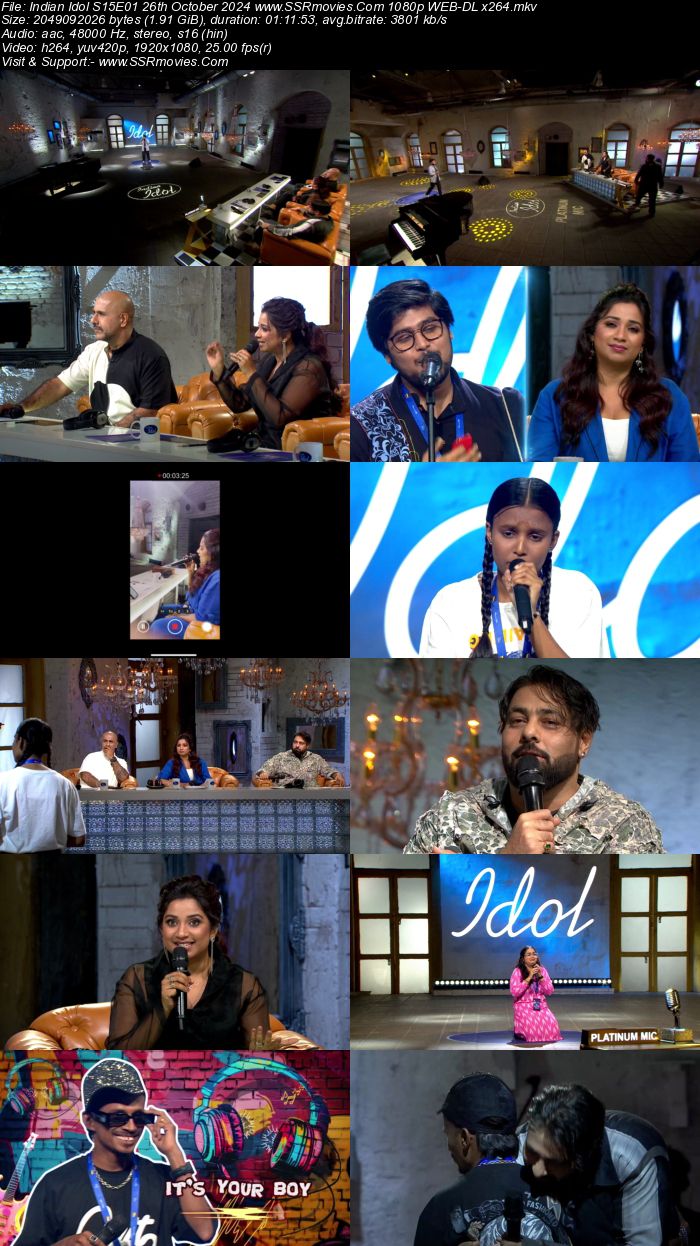 Indian Idol S15 1080p 720p 480p WEB-DL x264 Watch and Download