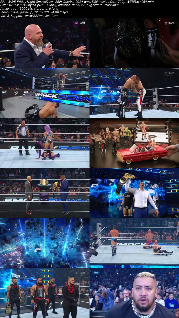 WWE Friday Night SmackDown 25th October 2024 1080p 720p 480p WEBRip x264 Watch and Download