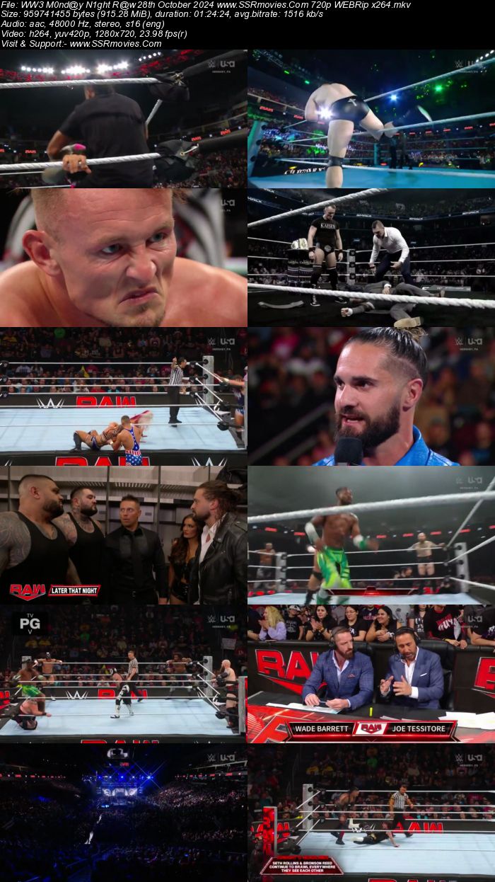 WWE Monday Night Raw 28th October 2024 1080p 720p 480p WEBRip x264 Watch and Download