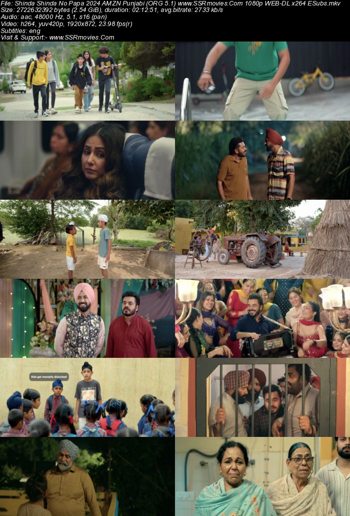 Shinda Shinda No Papa 2024 AMZN Punjabi (ORG 5.1) 1080p 720p 480p WEB-DL x264 ESubs Full Movie Download