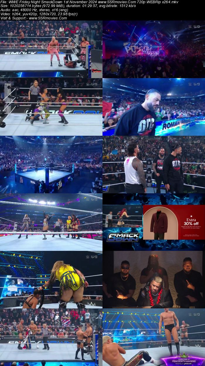 WWE Friday Night SmackDown 1st November 2024 1080p 720p 480p WEBRip x264 Watch and Download