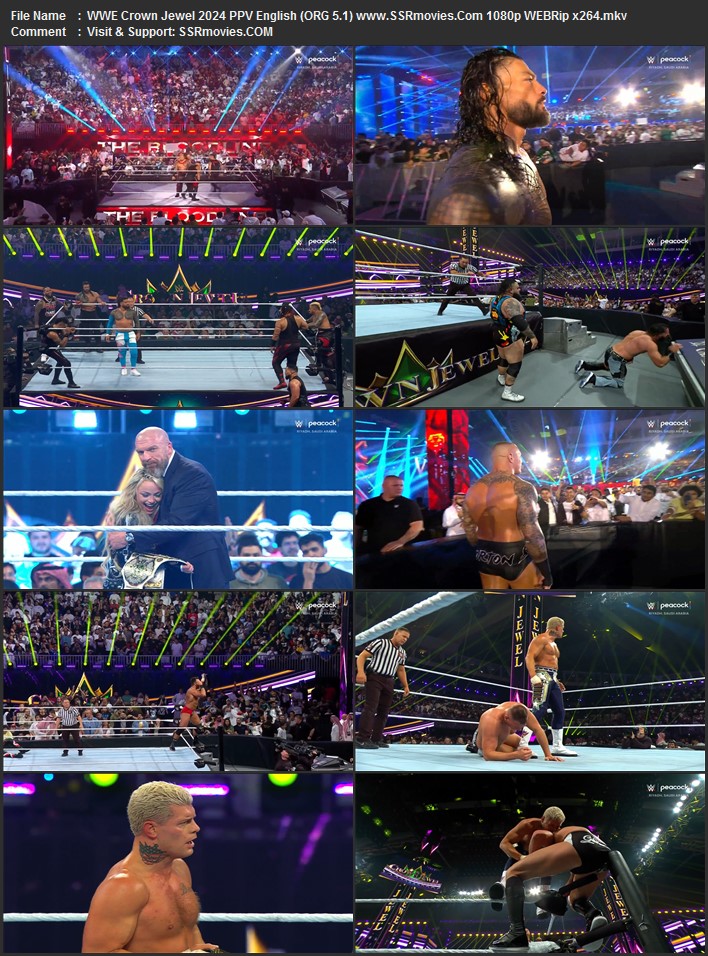 WWE Crown Jewel 2024 PPV 1080p 720p 480p WEBRip x264 Watch and Download