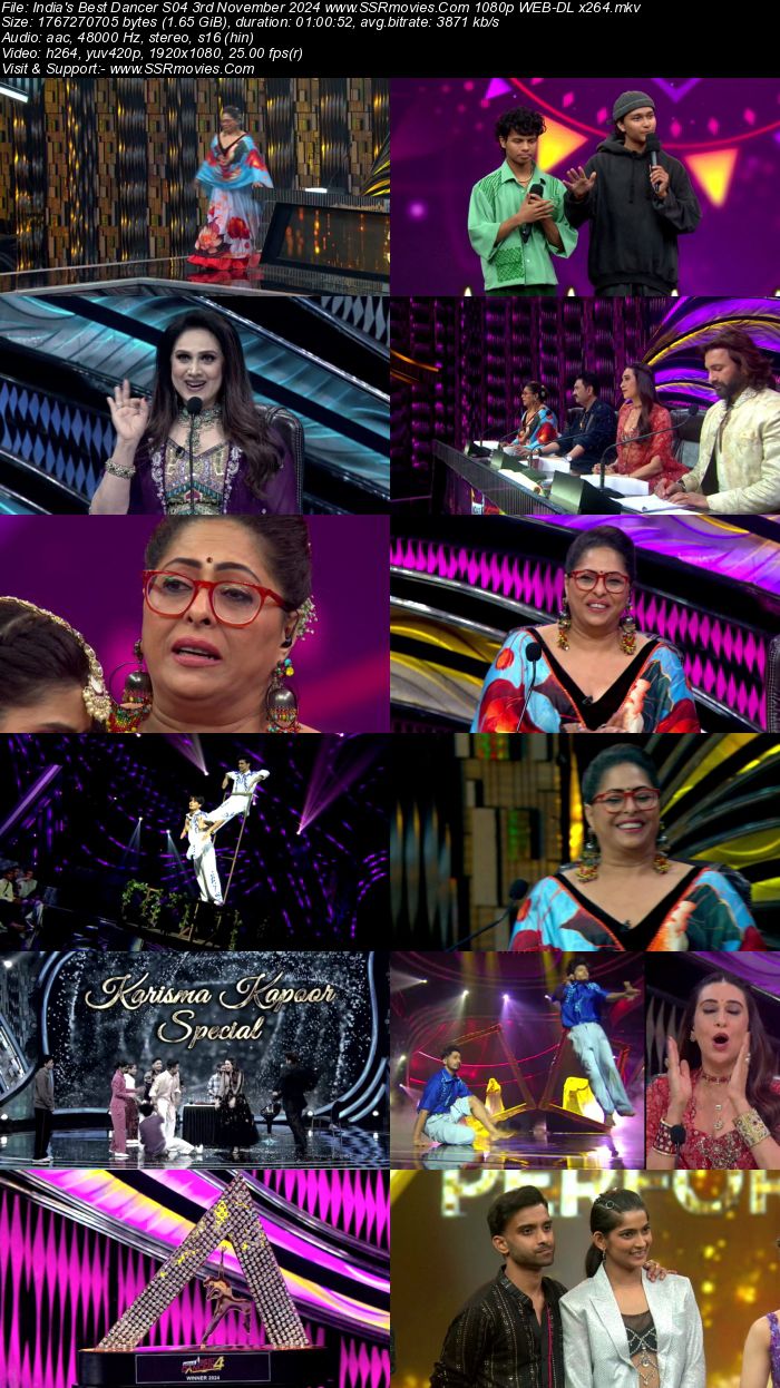 India's Best Dancer S04 3rd November 2024 1080p 720p 480p WEB-DL x264 Watch and Download