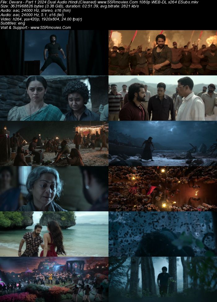 Devara Part 1 2024 Dual Audio Hindi (Cleaned) 1080p 720p 480p WEB-DL x264 ESubs Full Movie Download