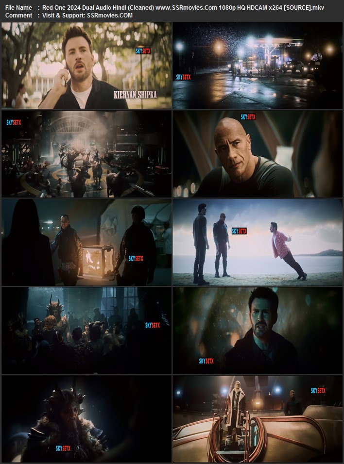 Red One 2024 Dual Audio Hindi (Cleaned) 1080p 720p 480p HQ HDCAM x264 ESubs Full Movie Download