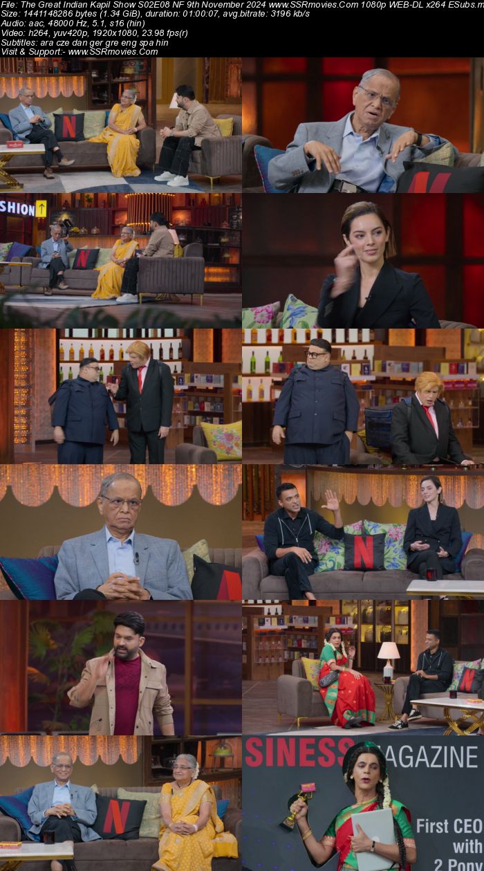 The Great Indian Kapil Show S02E08 NF 9th November 2024 (Deepinder & Gia Goyal) 1080p 720p 480p WEB-DL x264 ESubs Watch and Download