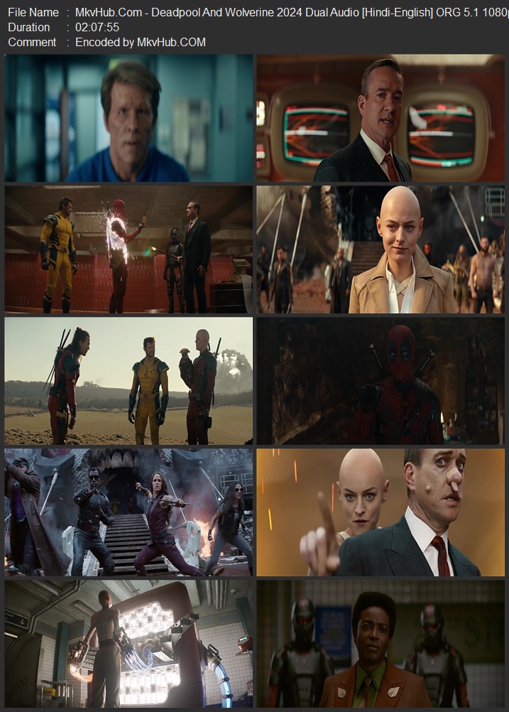 Deadpool & Wolverine 2024 Dual Audio [Hindi-English] ORG 5.1 720p 1080p BluRay Multi Subs Download