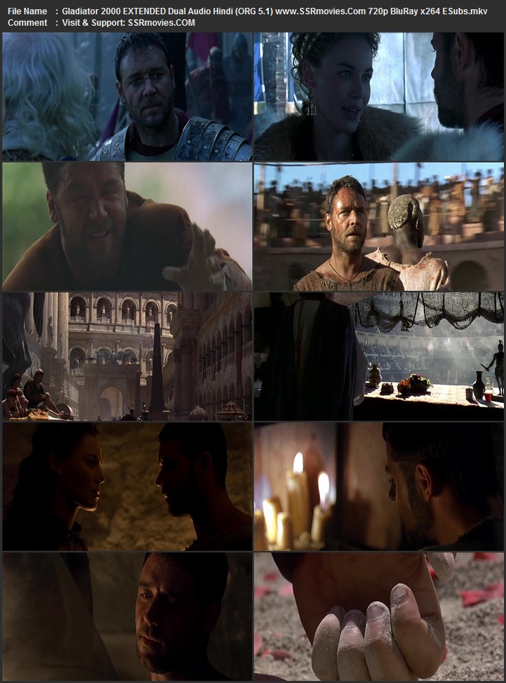 Gladiator 2000 Dual Audio Hindi (ORG 5.1) 1080p 720p 480p BluRay x264 ESubs Full Movie Download