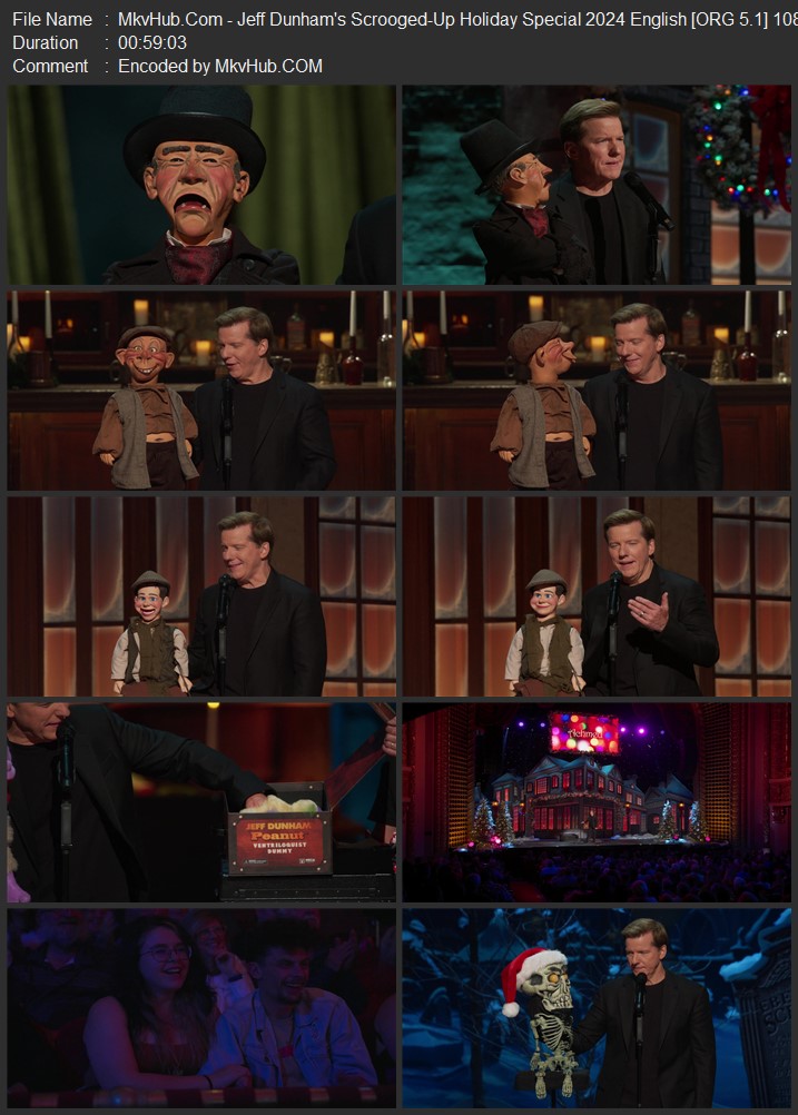 Jeff Dunham's Scrooged-Up Holiday Special 2024 English [ORG 5.1] 720p 1080p WEB-DL ESubs Download