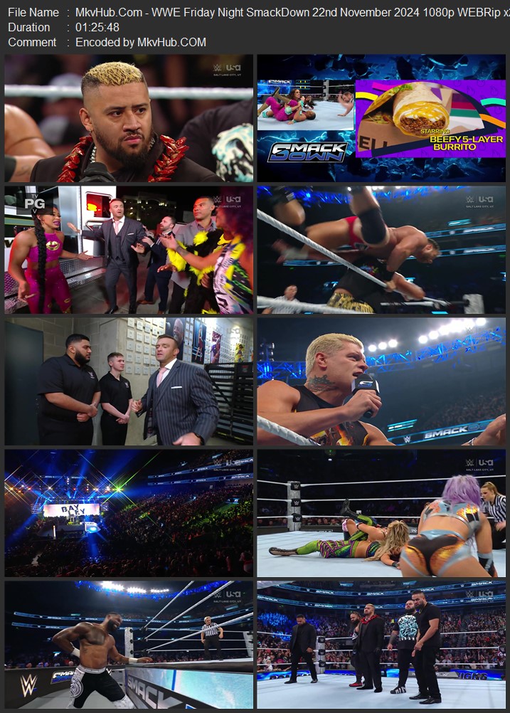 WWE Friday Night SmackDown 22nd November 2024 720p 1080p WEBRip x264 2.8GB Download