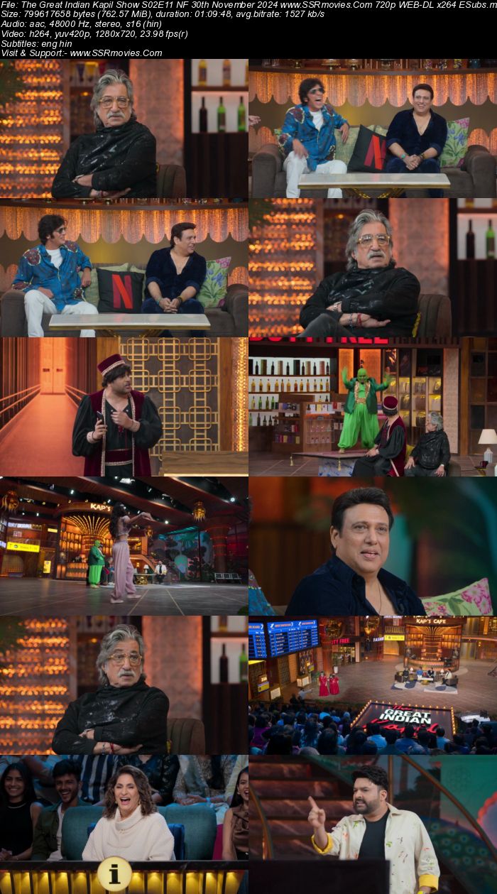 The Great Indian Kapil Show S02E11 NF 30th November 2024 (Govinda & Shakti Kapoor) 1080p 720p 480p WEB-DL x264 ESubs Watch and Download