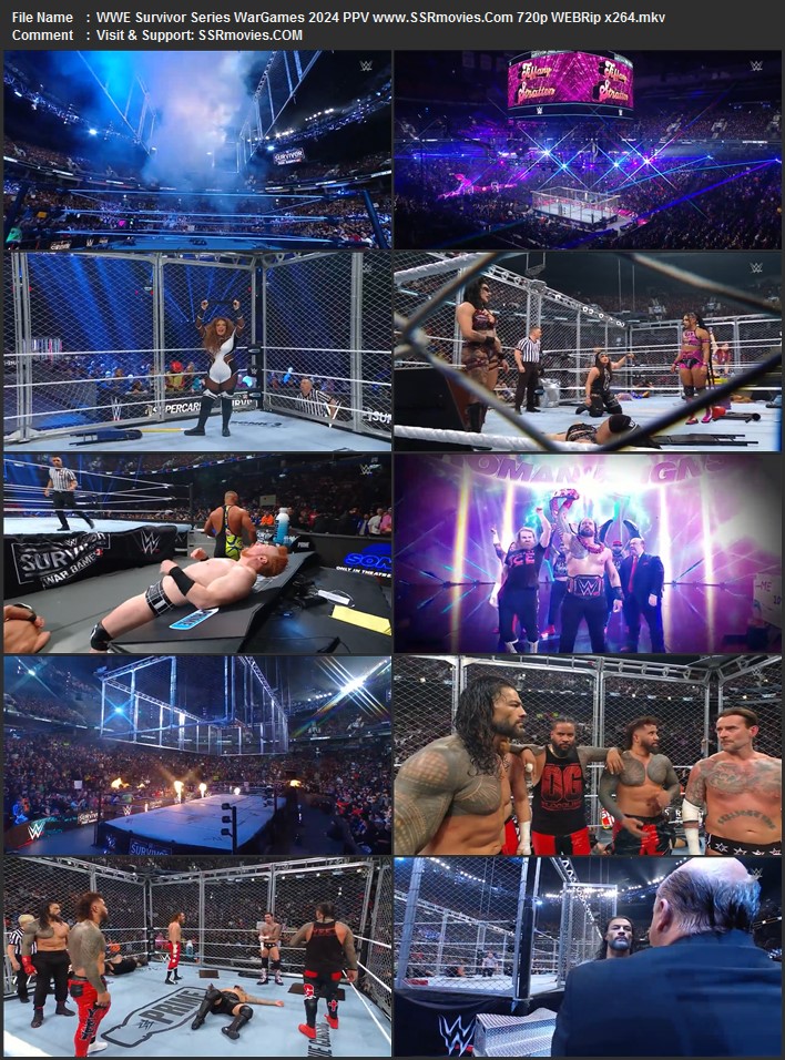 WWE Survivor Series: WarGames 2024 PPV 1080p 720p 480p WEBRip x264 Watch and Download