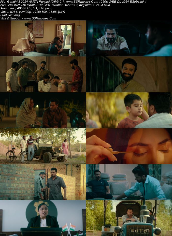 Gandhi 3 2024 Punjabi (ORG 5.1) True 4K 1080p 720p 480p WEB-DL x264 ESubs Full Movie Download