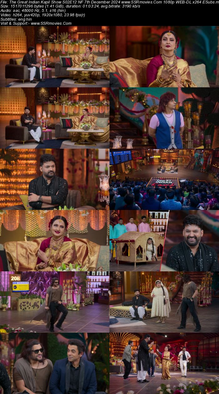 The Great Indian Kapil Show S02E12 NF 7th December 2024 (Rekha) 1080p 720p 480p WEB-DL x264 ESubs Watch and Download