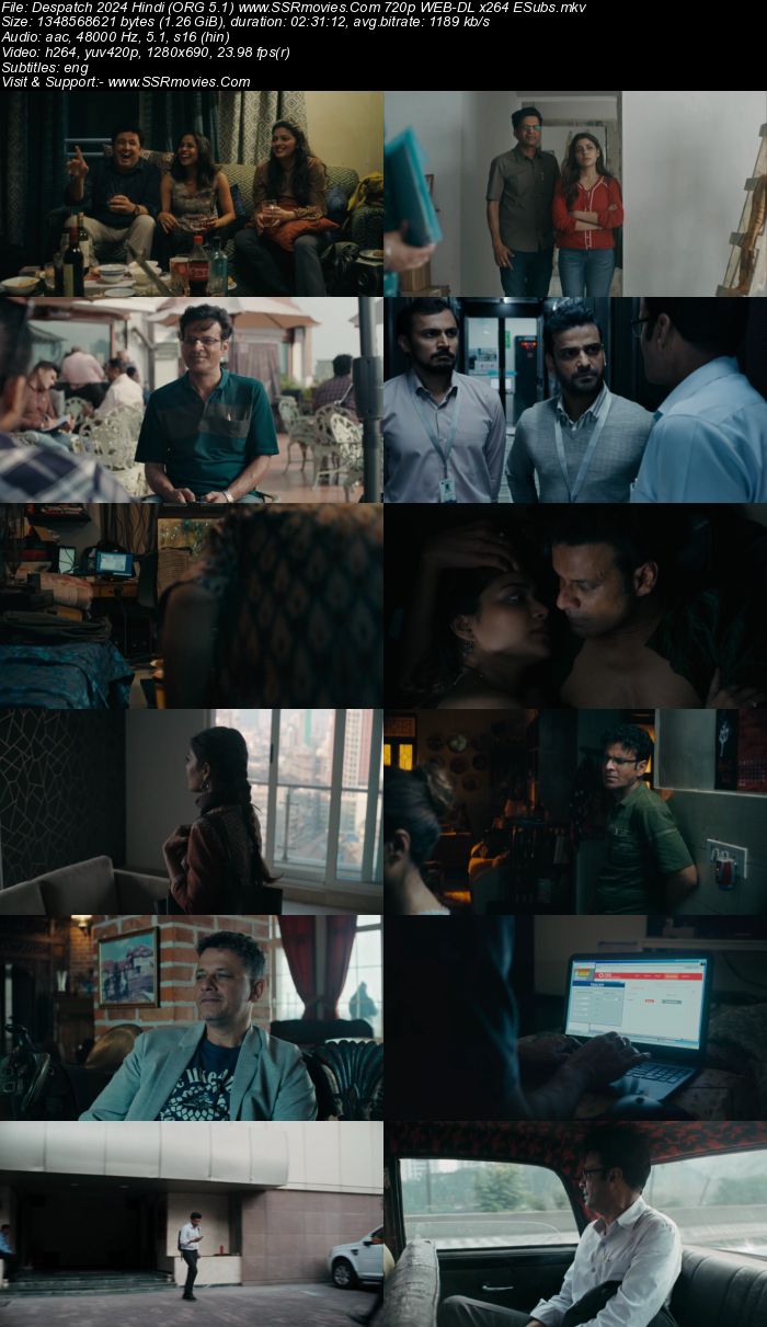 Despatch 2024 Hindi (ORG 5.1) 1080p 720p 480p WEB-DL x264 ESubs Full Movie Download