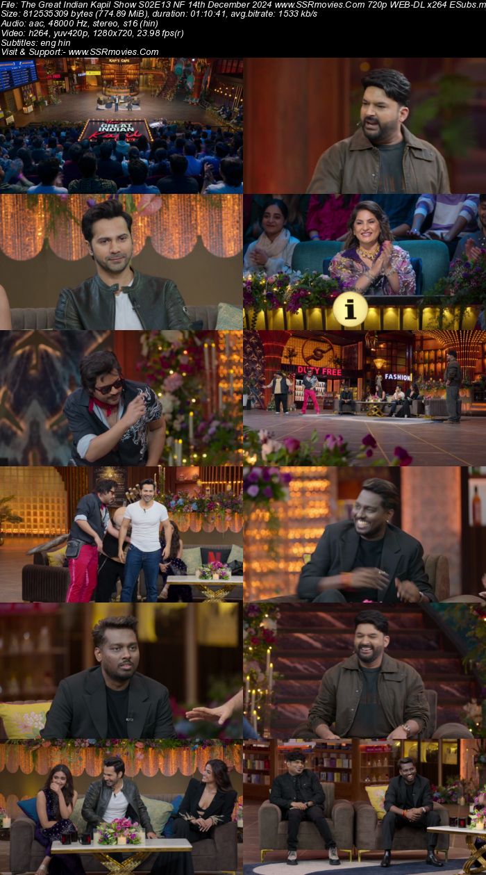 The Great Indian Kapil Show S02E13 NF 14th December 2024 (Varun Dhawan) 1080p 720p 480p WEB-DL x264 ESubs Watch and Download