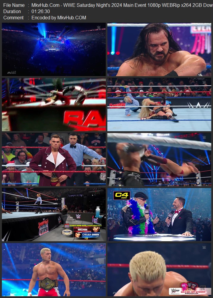 WWE Saturday Night's 2024 Main Event 720p 1080p WEBRip x264 2.9GB Download