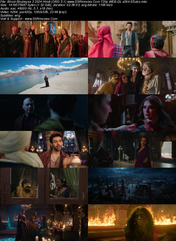 Bhool Bhulaiyaa 3 2024 Hindi (ORG 5.1) 1080p 720p 480p WEB-DL x264 ESubs Full Movie Download