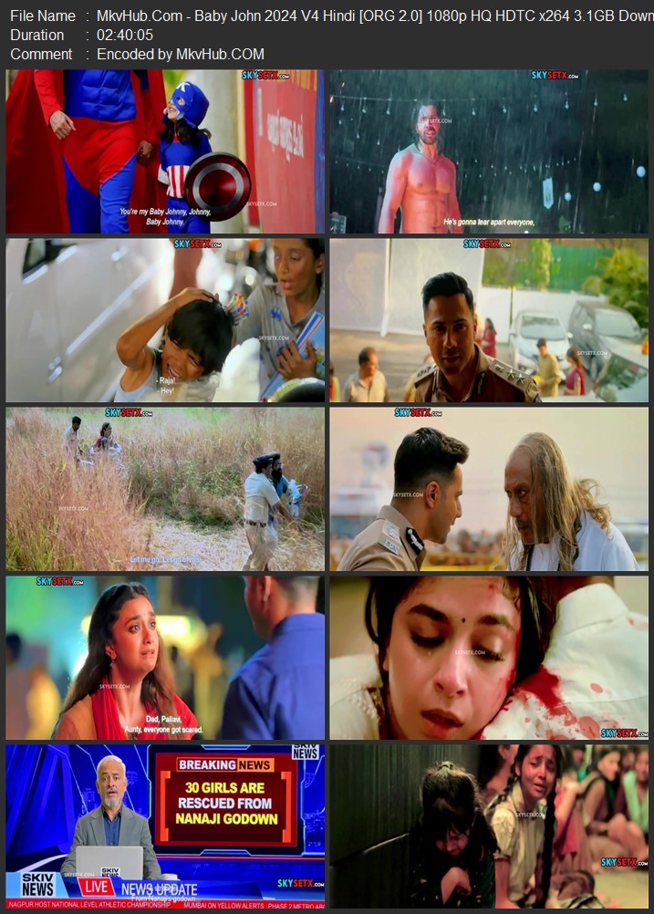 Baby John 2024 V4 Hindi [ORG 2.0] 720p 1080p HQ HDTC 4.5GB Download