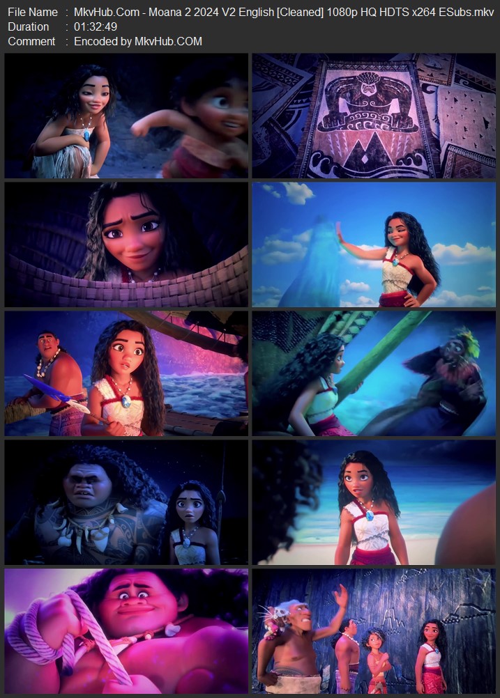 Moana 2 2024 V2 English [Cleaned] 720p 1080p HQ HDTS ESubs Download