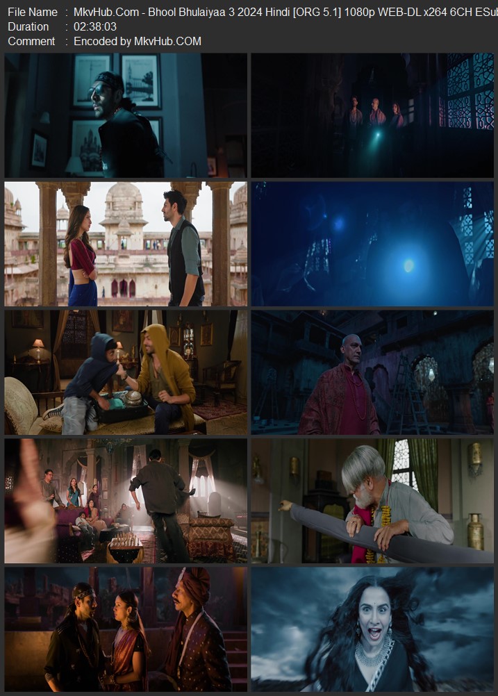 Bhool Bhulaiyaa 3 2024 Hindi [ORG 5.1] 720p 1080p WEB-DL ESubs Download