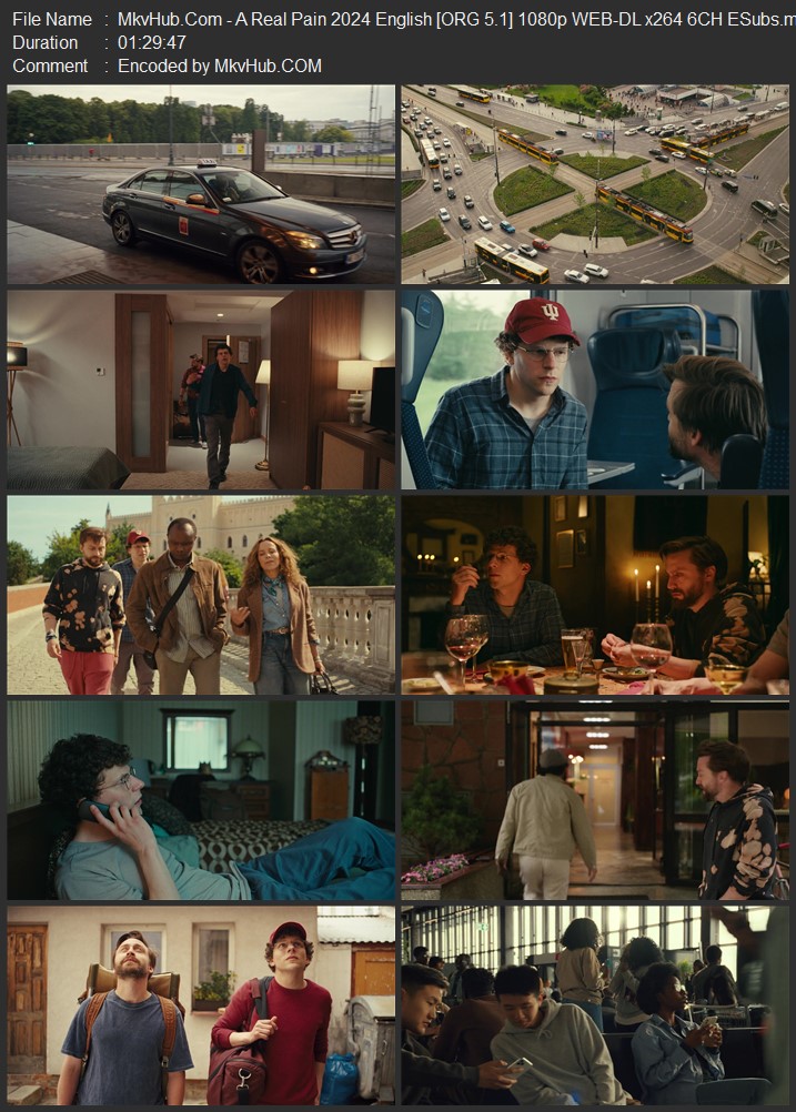 A Real Pain 2024 English [ORG 5.1] 720p 1080p WEB-DL ESubs Download