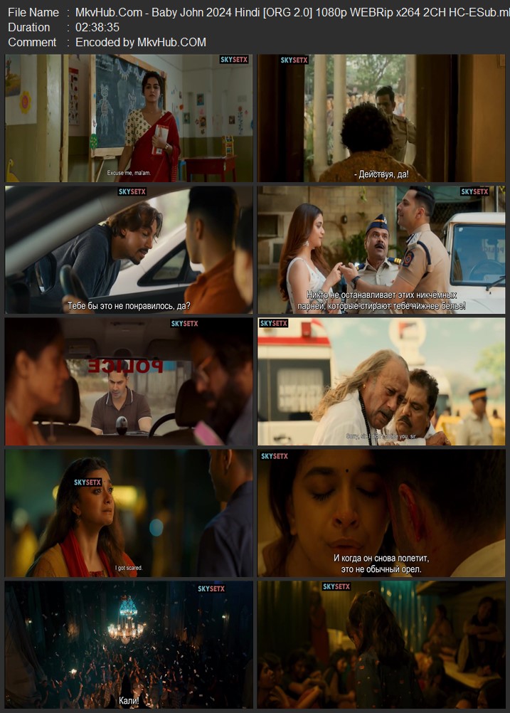 Baby John 2024 Hindi [ORG 2.0] 720p 1080p WEBRip HC-ESub