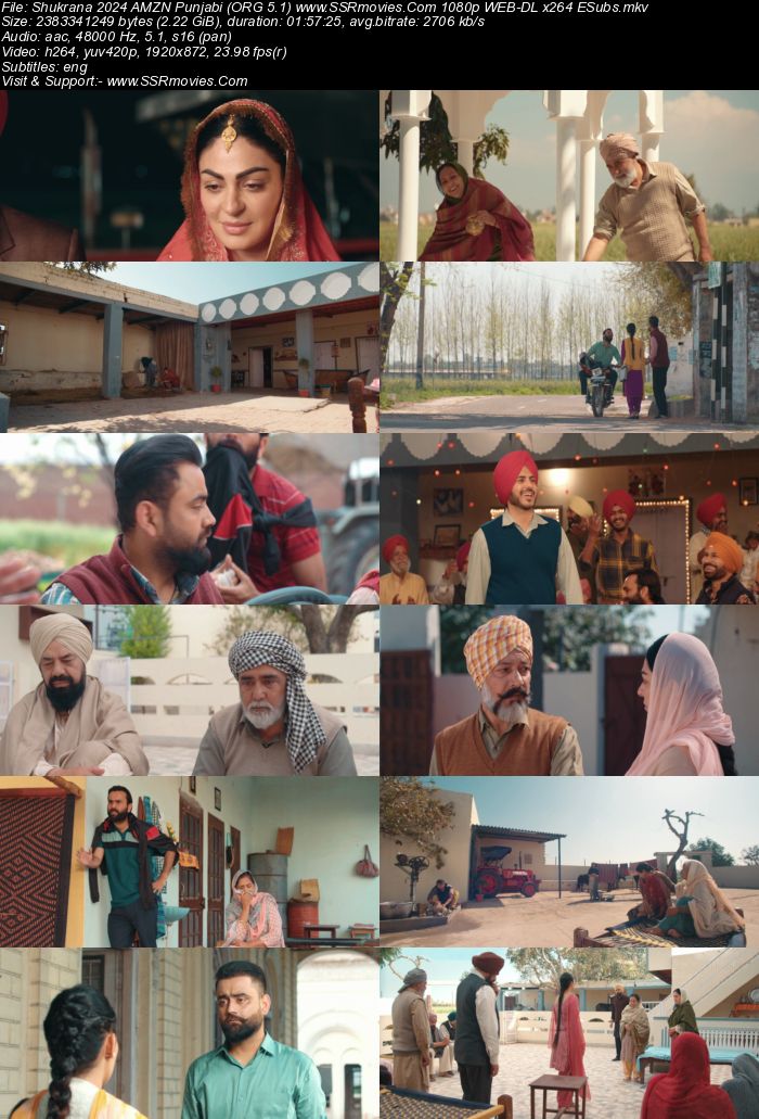 Shukrana 2024 Punjabi (ORG 5.1) 1080p 720p 480p WEB-DL x264 ESubs Full Movie Download