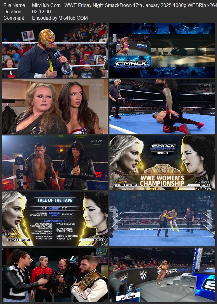 WWE Friday Night SmackDown 17th January 2025 720p 1080p WEBRip x264 4.3GB Download