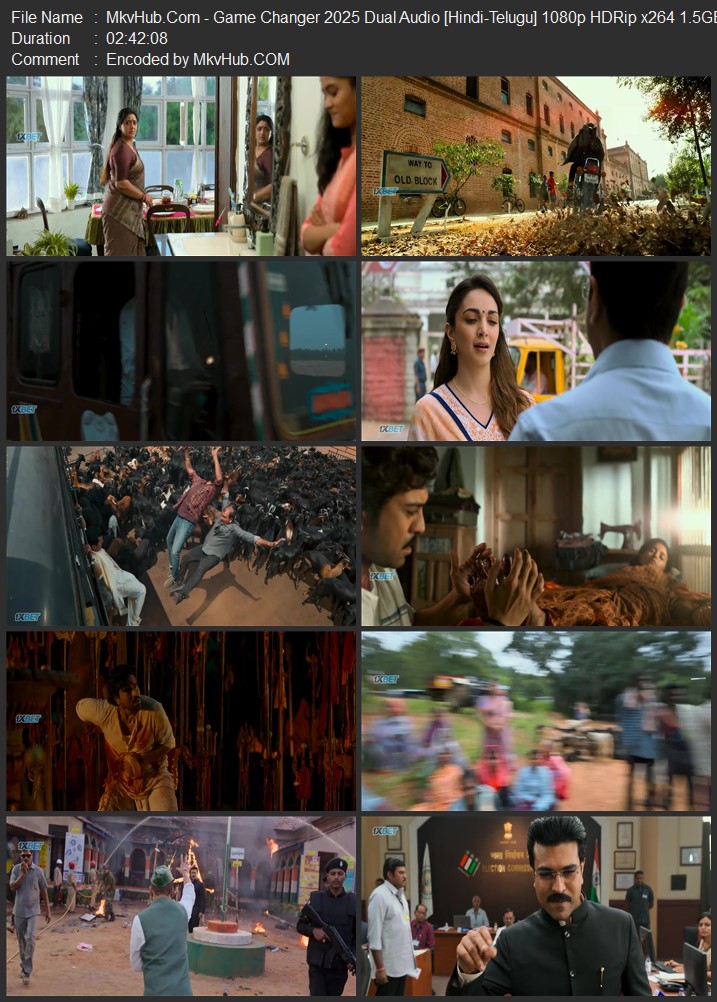 Game Changer 2025 Dual Audio [Hindi-Telugu] ORG 720p 1080p HDRip 4.2GB Download