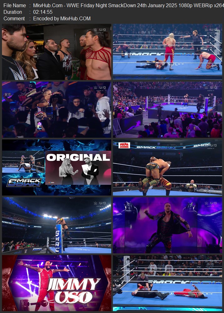 WWE Friday Night SmackDown 24th January 2025 720p 1080p WEBRip x264 4.4GB Download