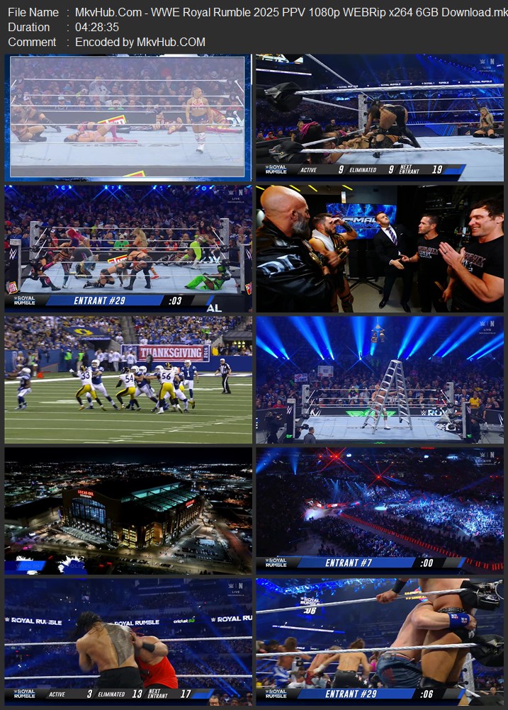 WWE Royal Rumble 2025 PPV 720p 1080p WEBRip x264 8.9GB Download