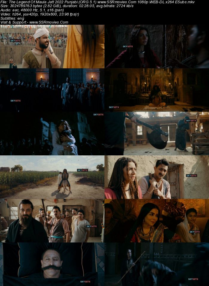 The Legend of Maula Jatt 2022 Punjabi (ORG) 1080p 720p 480p WEBRip x264 ESubs Full Movie Download