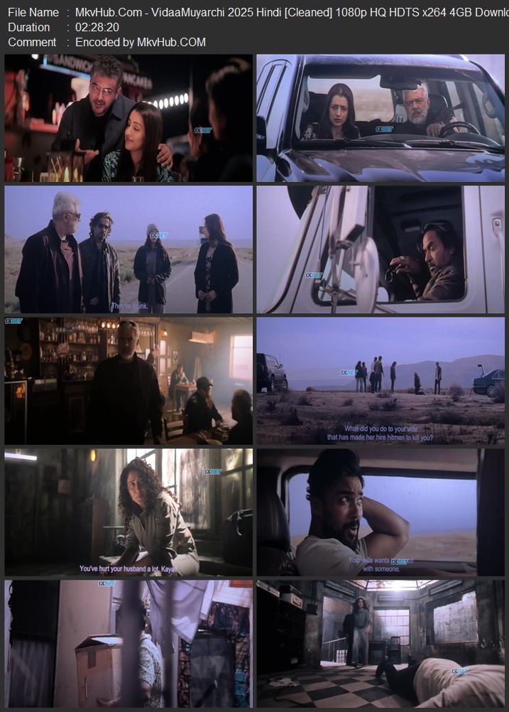 VidaaMuyarchi 2025 Hindi [Cleaned] 720p 1080p HQ HDTS 5.3GB Download