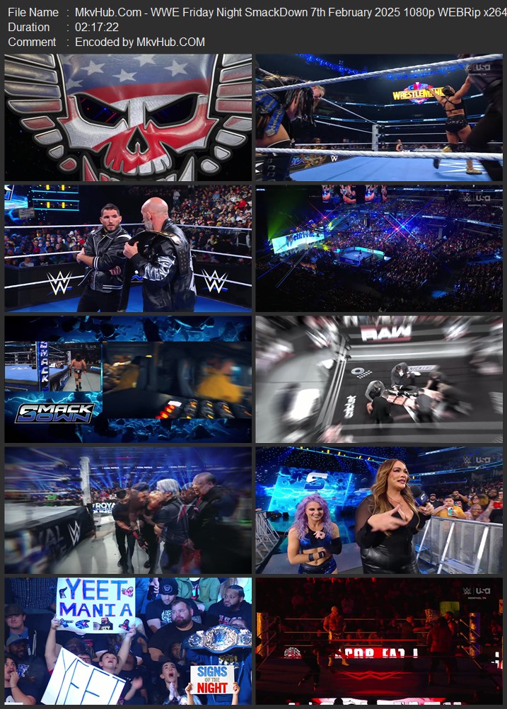 WWE Friday Night SmackDown 7th February 2025 720p 1080p WEBRip x264 4.5GB Download