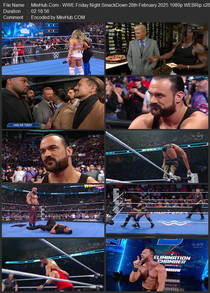 WWE Friday Night SmackDown 28th February 2025 720p 1080p WEBRip x264 4.5GB Download