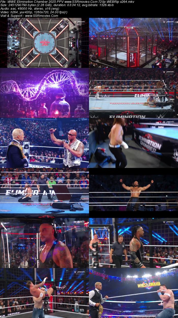 WWE Elimination Chamber 2025 PPV 1080p 720p 480p WEBRip x264 Watch and Download