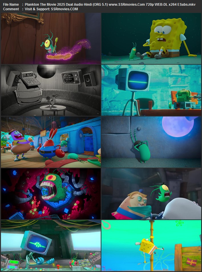 Plankton: The Movie 2025 Dual Audio Hindi (ORG 5.1) 1080p 720p 480p WEB-DL x264 ESubs Full Movie Download