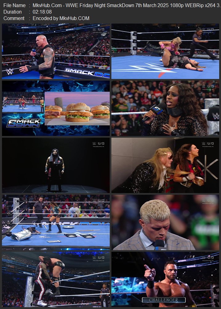 WWE Friday Night SmackDown 7th March 2025 720p 1080p WEBRip x264 4.5GB Download